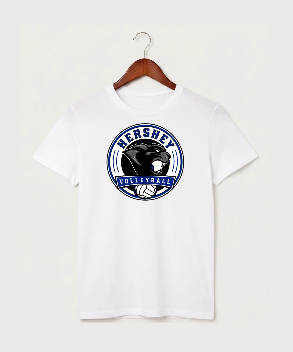 Hershey High School Volleyball Team Store - White T-Shirt - Full Front