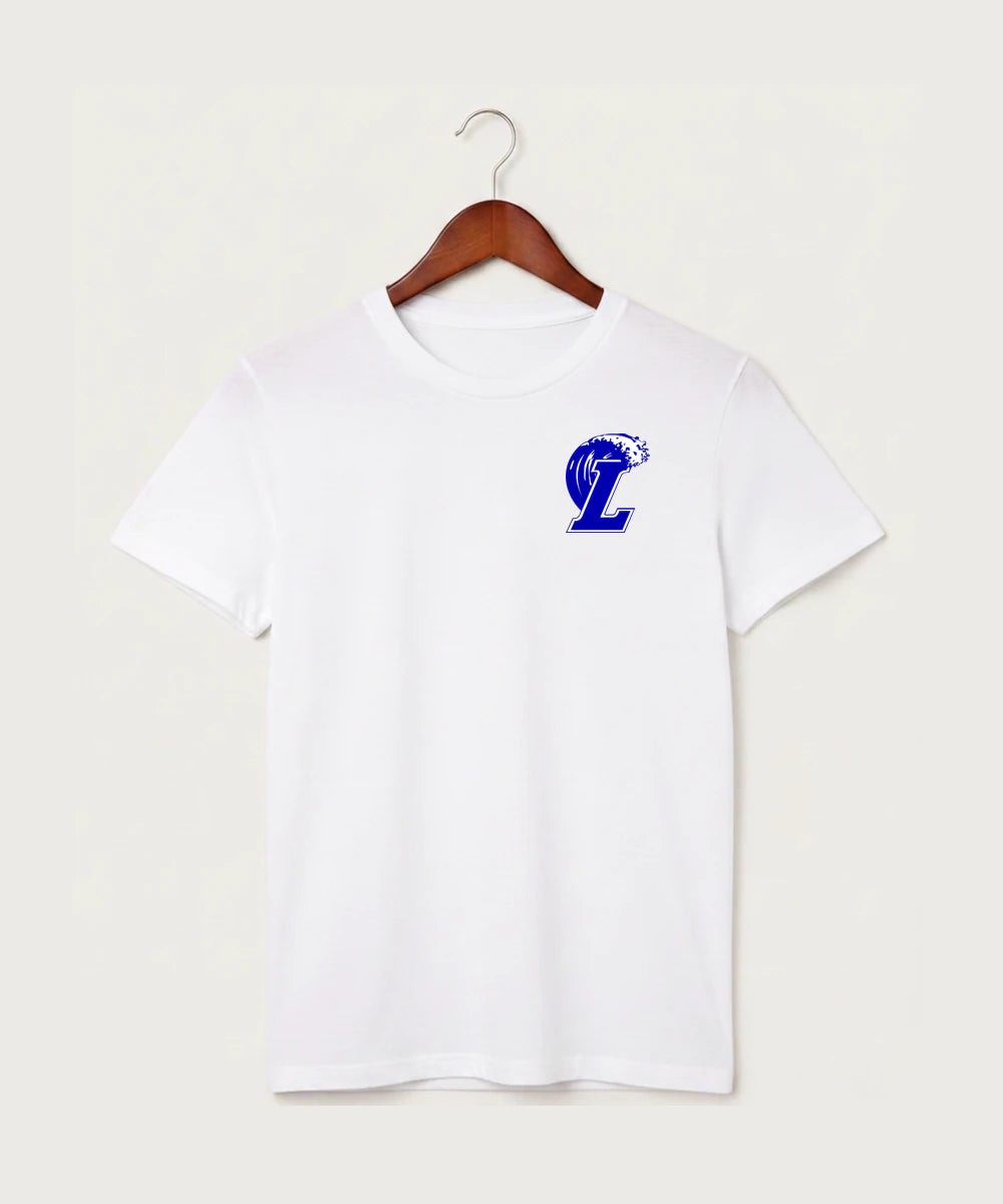Lakeview High School Football (Boys) - White T-Shirt - Left Chest