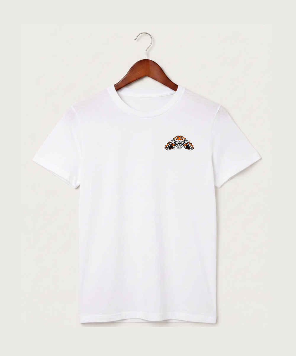 Pine River Backus High School Football (Boys) - White T-Shirt - Left Chest