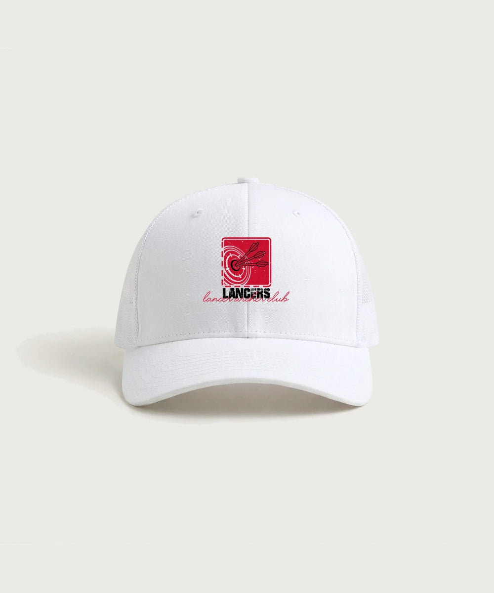 Lancer Archer Club Archery Team Store - White/ White Sport-Tek Club Trucker Cap STC46