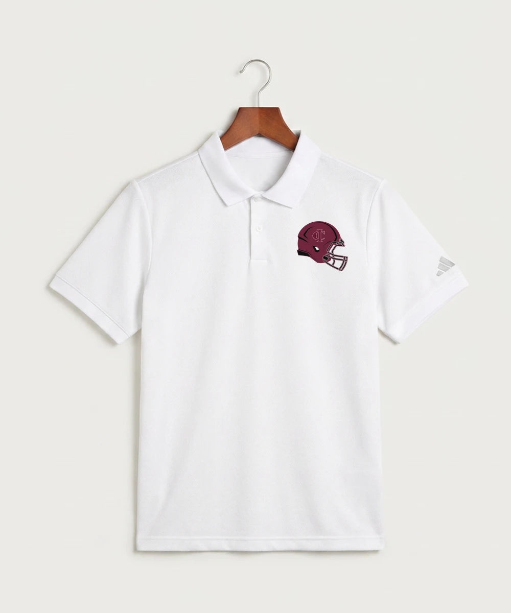 Crosby Ironton High School Football (Boys) - White Polo - Left Chest