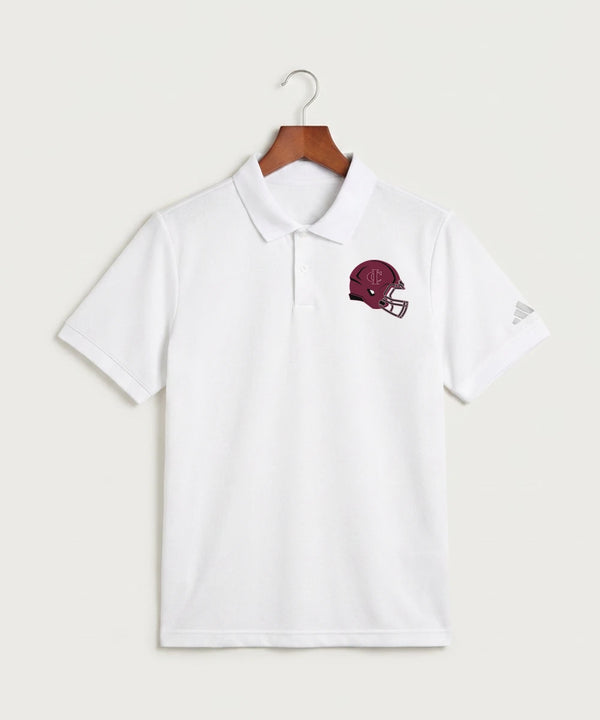 Crosby Ironton High School Football (Boys) - White Polo - Left Chest