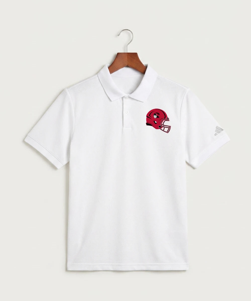 Border West Football (Boys) - White Polo - Left Chest
