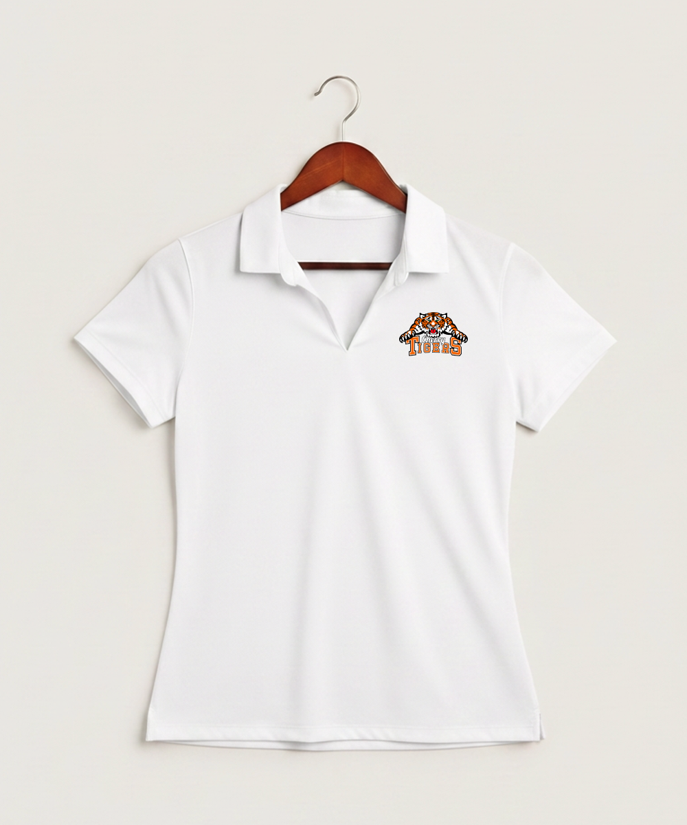 Cherry High School Athletics Coed - White Polo - Left Chest