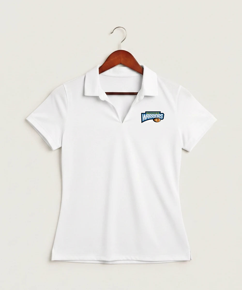 Macktown Warriors Football (Boys) - White Polo - Left Chest