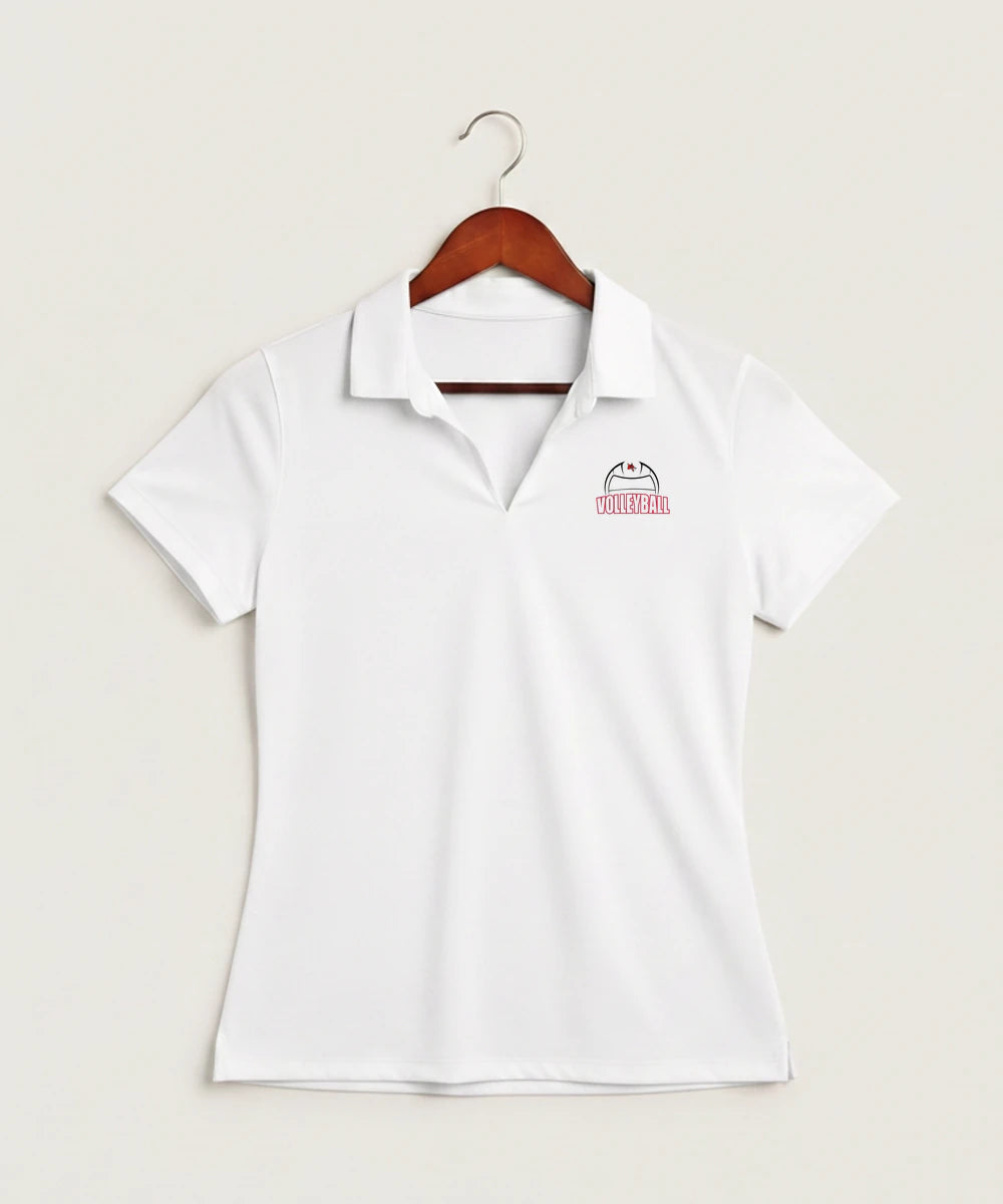 Ely Memorial High School Volleyball (Girls) - White Polo - Left Chest