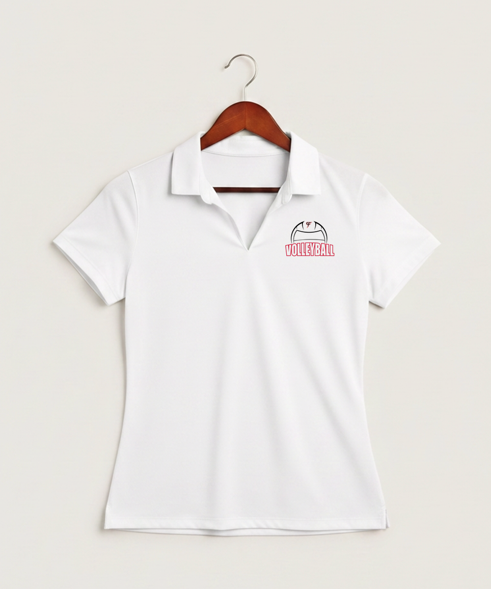 Cannon Falls High School Volleyball (Girls) - White Polo - Left Chest