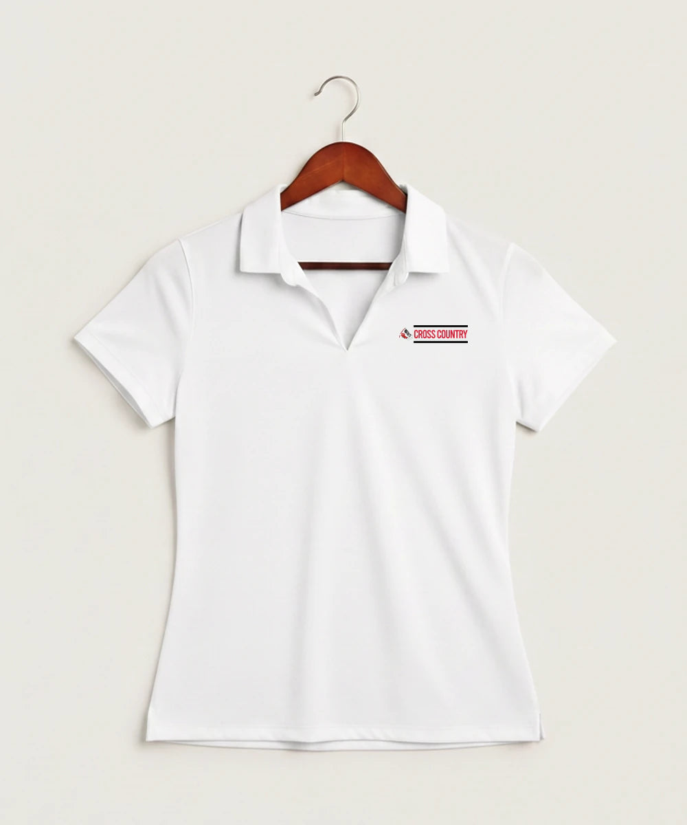 John Marshall High School Cross Country (Coed) - White Polo - Left Chest