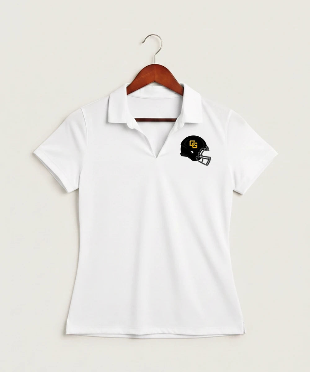 Clearbrook Gonvick High School Football (Boys) - White Polo - Left Chest