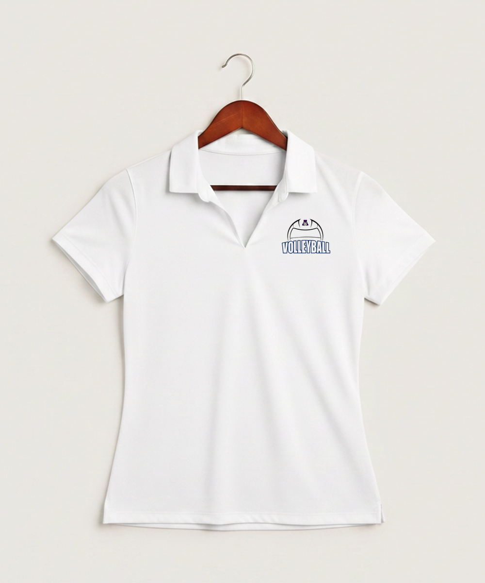 Albany High School Volleyball (Girls) - White Polo - Left Chest