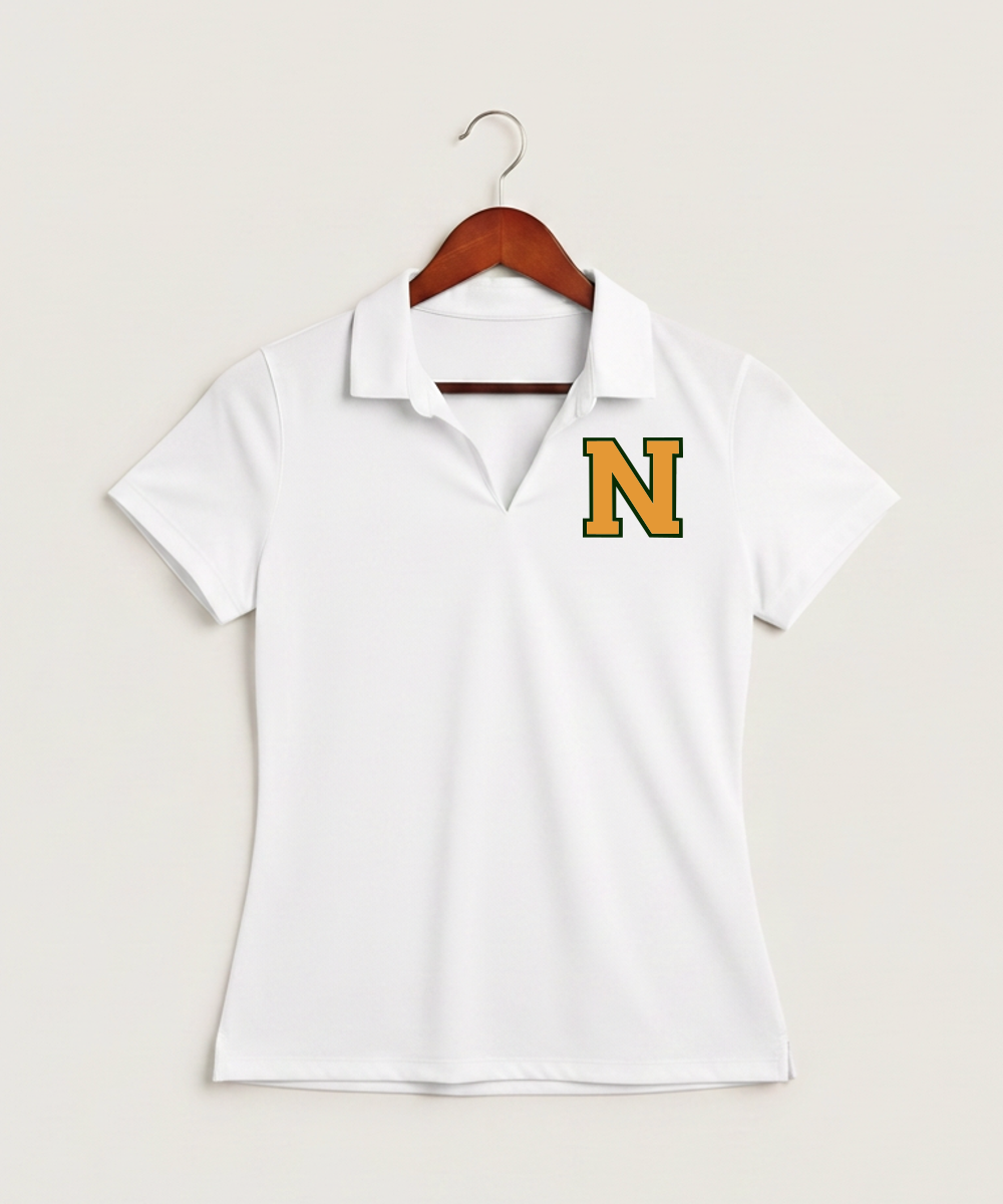 Nevis High School Volleyball (Girls) - White Polo - Left Chest