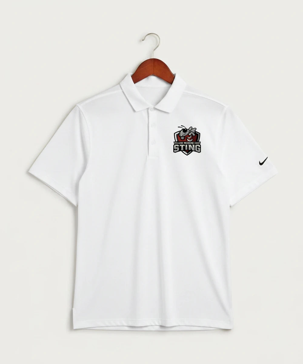 Yellow Medicine East High School Athletics - White Polo - Left Chest