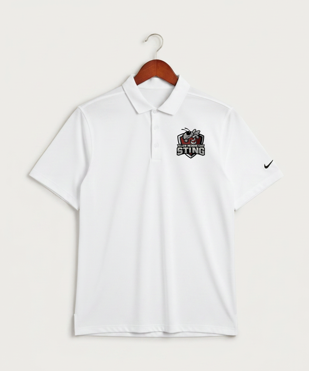 Yellow Medicine East High School Football (Boys) - White Polo - Left Chest