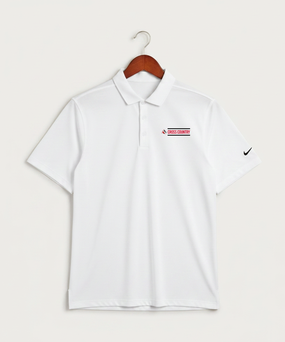 John Marshall High School Cross Country (Coed) - White Polo - Left Chest