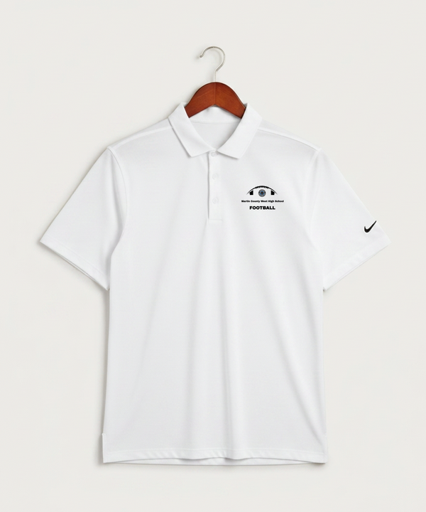 Martin County West High School Football (Boys) - White Polo - Left Chest