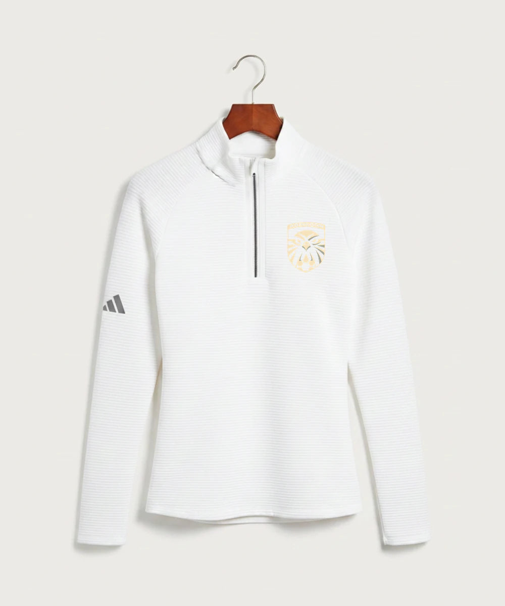 Abingdon High School Football (Boys) - White Quarter Zip - Left Chest