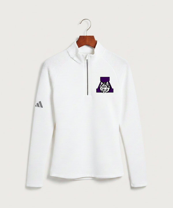 Albany High School Cheerleading - White Quarter Zip - Left Chest