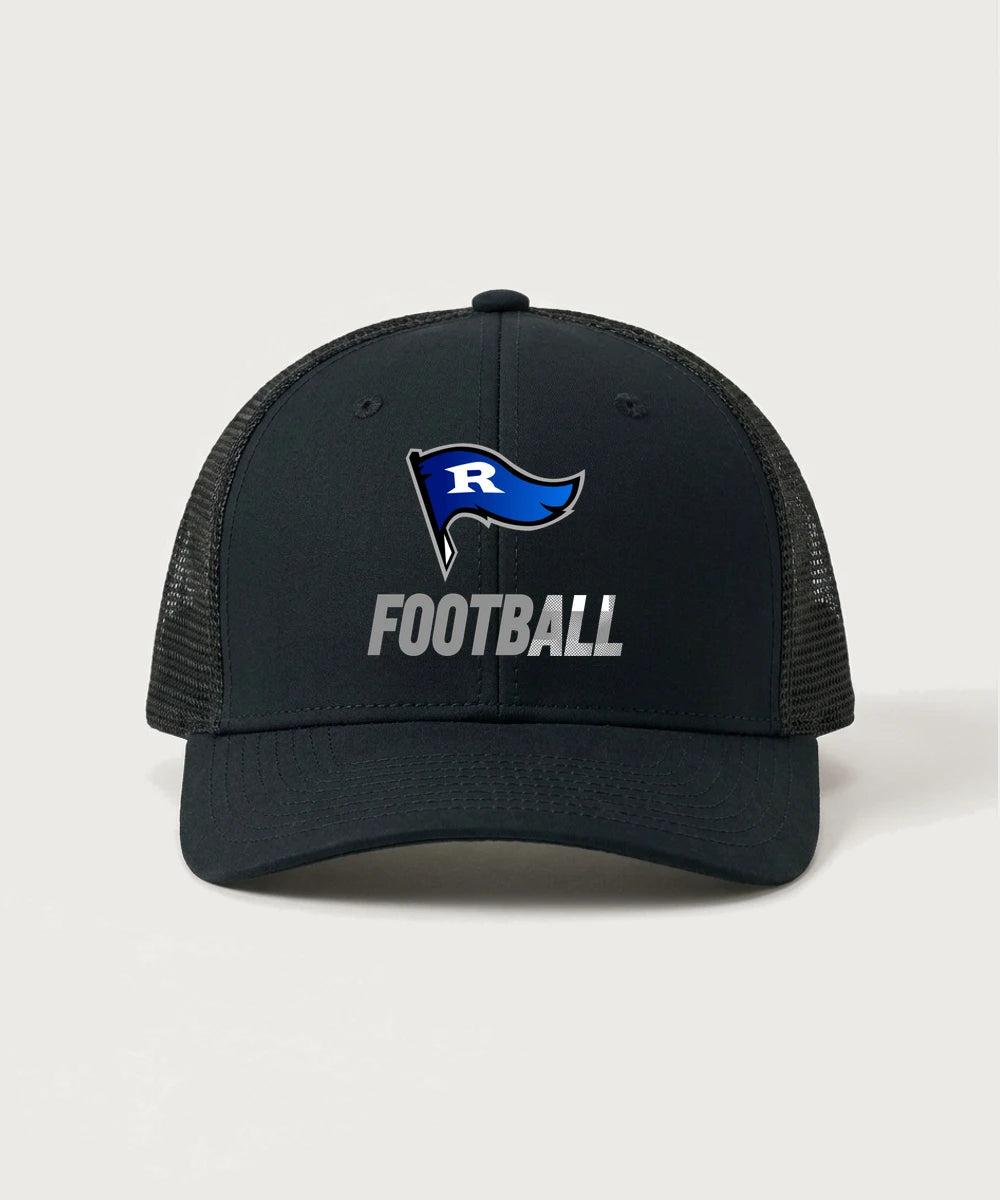 Red Lake County Central Football (Boys) - Black/ Black Sport-Tek Club Trucker Cap STC46