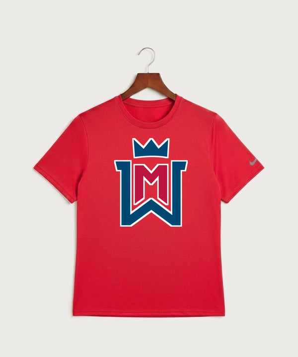 Watertown Mayer High School Football (Boys) - University Red Nike Swoosh Sleeve rLegend Tee NKDX8730