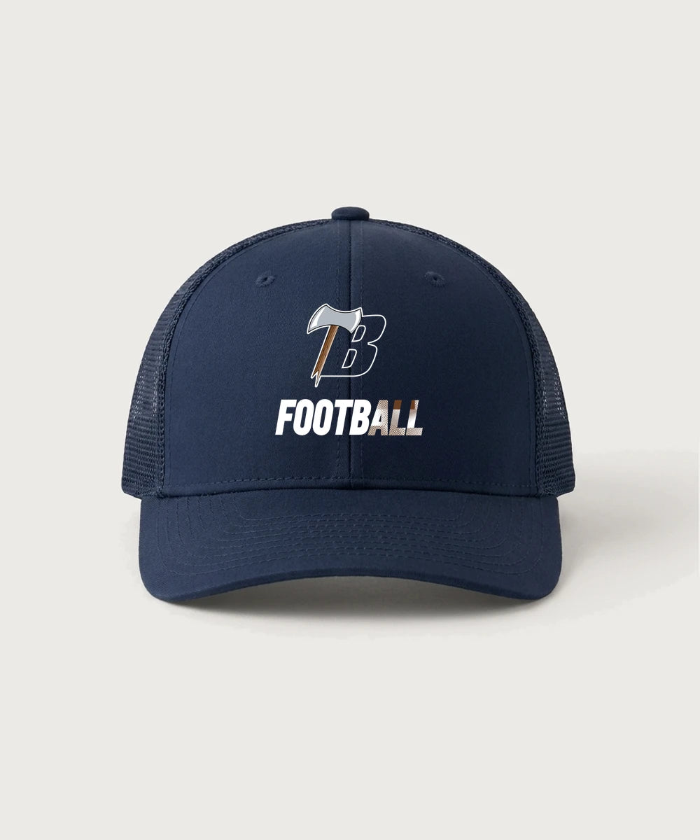 Bemidji High School Football (Boys) - True Navy/ True Navy Sport-Tek Club Trucker Cap STC46