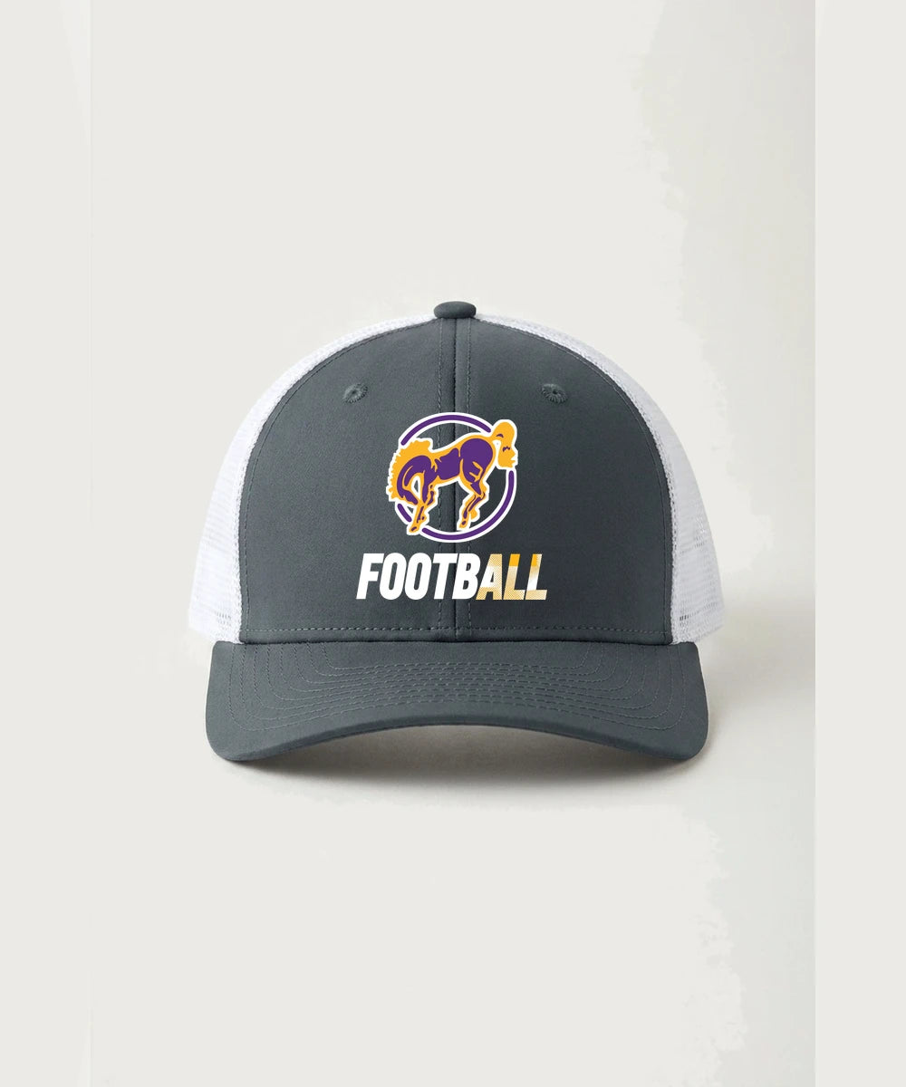 International Falls High School Football (Boys) - Iron Grey/ White Sport-Tek Club Trucker Cap STC46