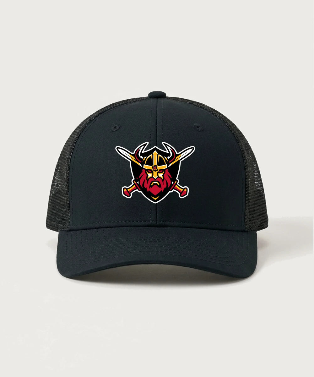 Mille Lacs High School Football (Boys) - Black/ Black Sport-Tek Club Trucker Cap STC46