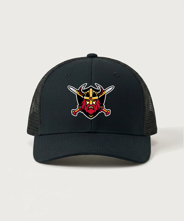 Mille Lacs High School Football (Boys) - Black/ Black Sport-Tek Club Trucker Cap STC46