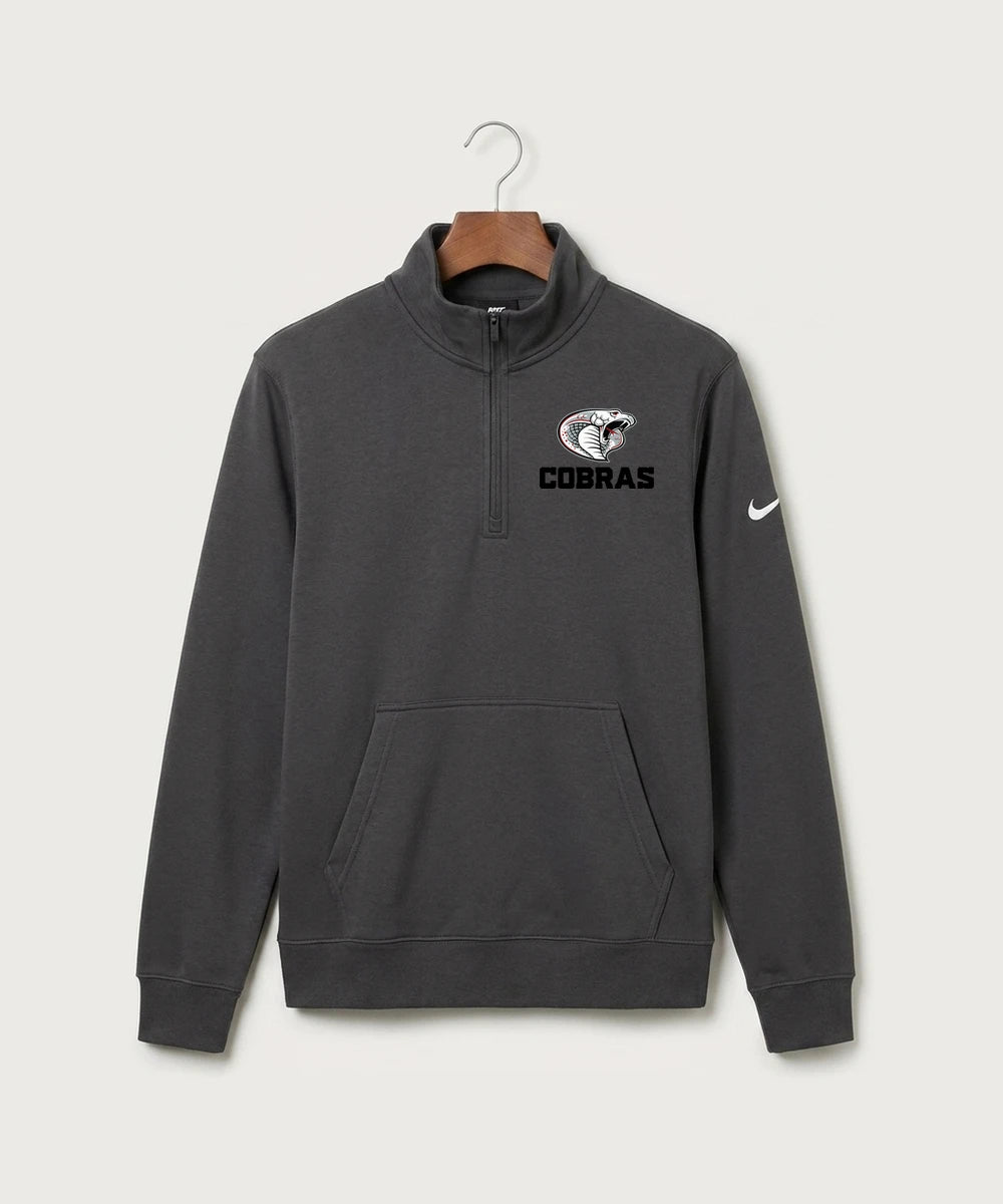 Triton High School Volleyball (Girls) - Anthracite Nike Club Fleece Sleeve Swoosh 1/2-Zip NKDX6718
