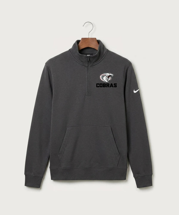 Triton High School Volleyball (Girls) - Anthracite Nike Club Fleece Sleeve Swoosh 1/2-Zip NKDX6718