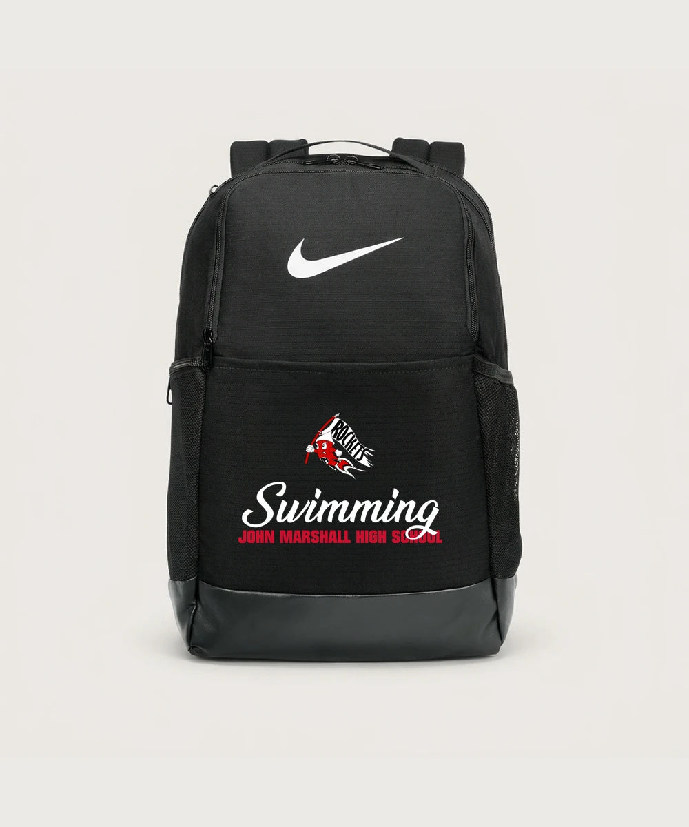 John Marshall High School Swimming (Girls) - Black Nike Brasilia Medium Backpack NKDH7709