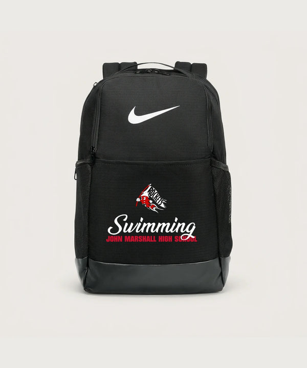 John Marshall High School Swimming (Girls) - Black Nike Brasilia Medium Backpack NKDH7709