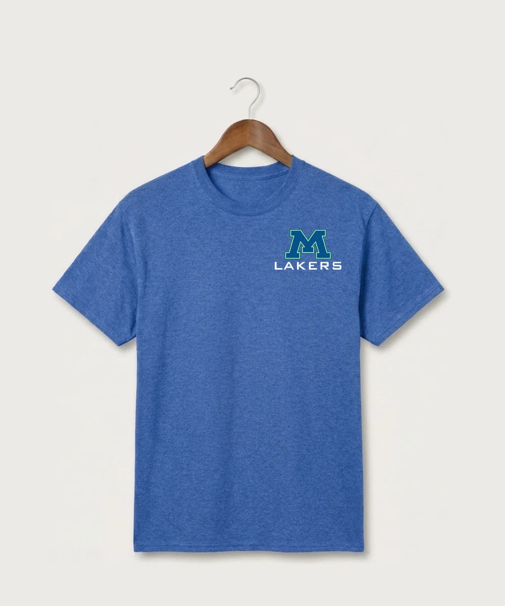 Minnewaska Area High School Football (Boys) - Heather Royal Port & Co Core Cotton Tee. PC54