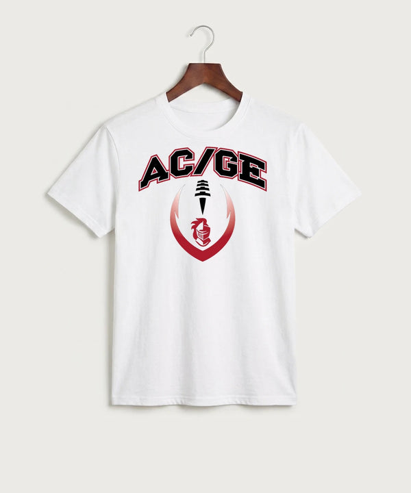 Alden-Conger-Glenville Emmons High School Football (Boys) - White Port & Co Core Cotton Tee. PC54