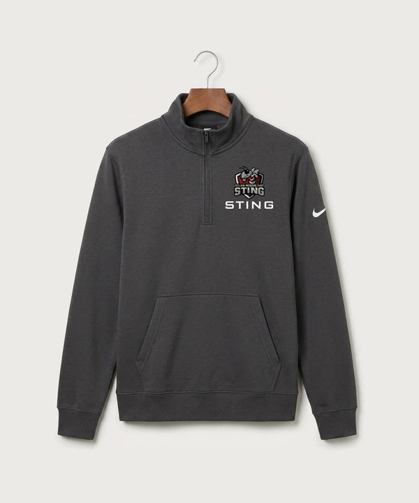 Yellow Medicine East High School Football (Boys) - Anthracite Nike Club Fleece Sleeve Swoosh 1/2-Zip NKDX6718