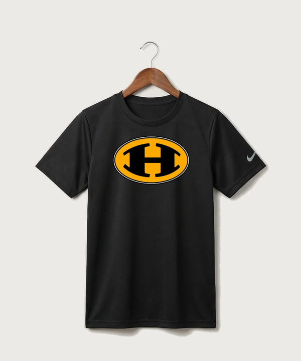 Hutchinson High School Football (Boys) - Black Nike Youth Swoosh Sleeve rLegend Tee NKDX8787