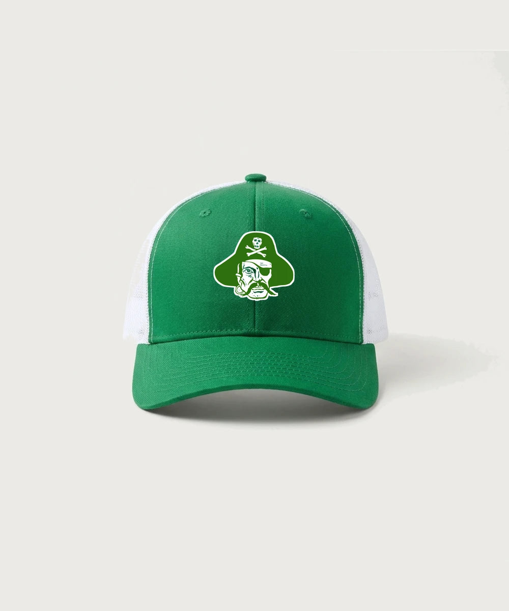 Verndale High School Football (Boys) - True Kelly Green/ White Sport-Tek Club Trucker Cap STC46