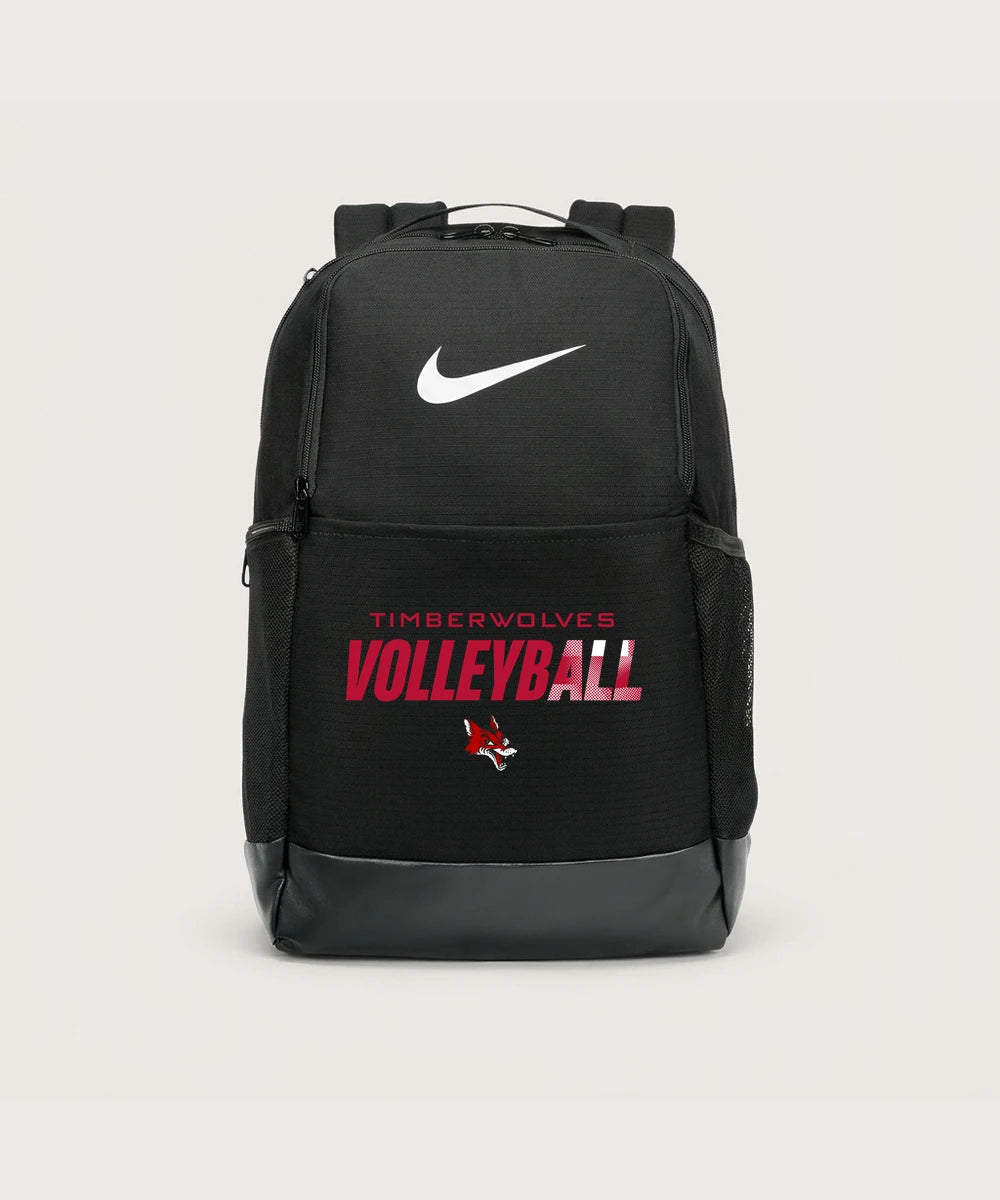 Ely Memorial High School Volleyball (Girls) - Black Nike Brasilia Medium Backpack NKDH7709