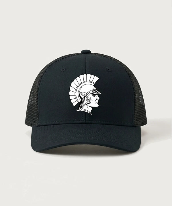 Wauwatosa West Football - Black/ Black Sport-Tek Club Trucker Cap STC46