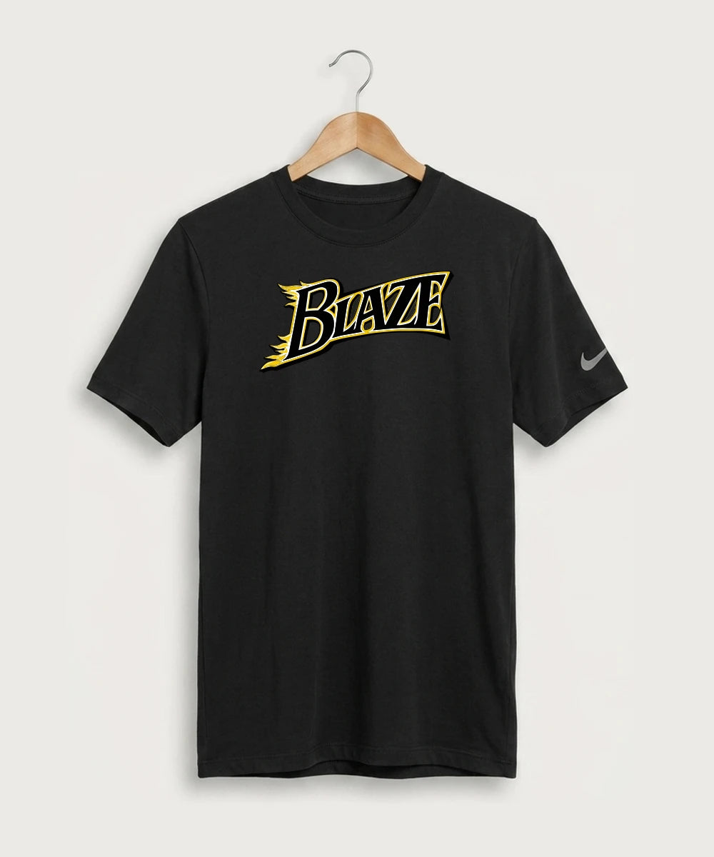 Burnsville High School Football (Boys) - Black Nike Swoosh Sleeve rLegend Tee NKDX8730