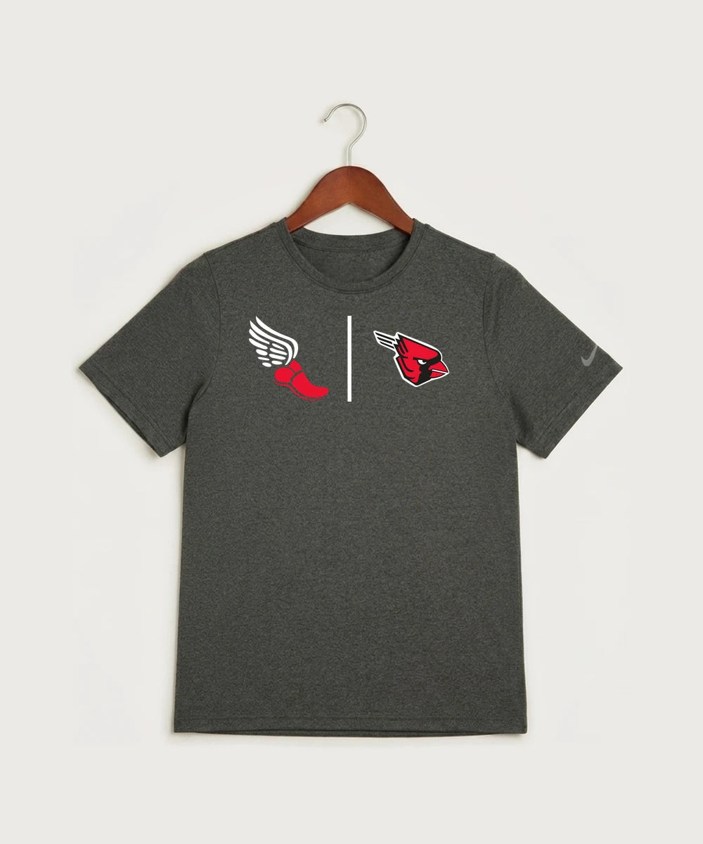 Forreston Track and Field - Dark Smoke Heather Nike Youth Swoosh Sleeve rLegend Tee NKDX8787