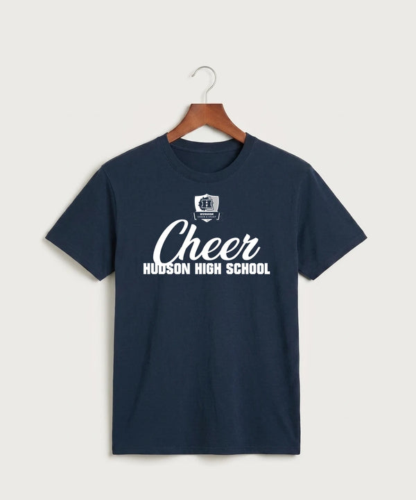 Hudson Cheer & Stunt - True Navy Port & Co Core Cotton Tee. PC54