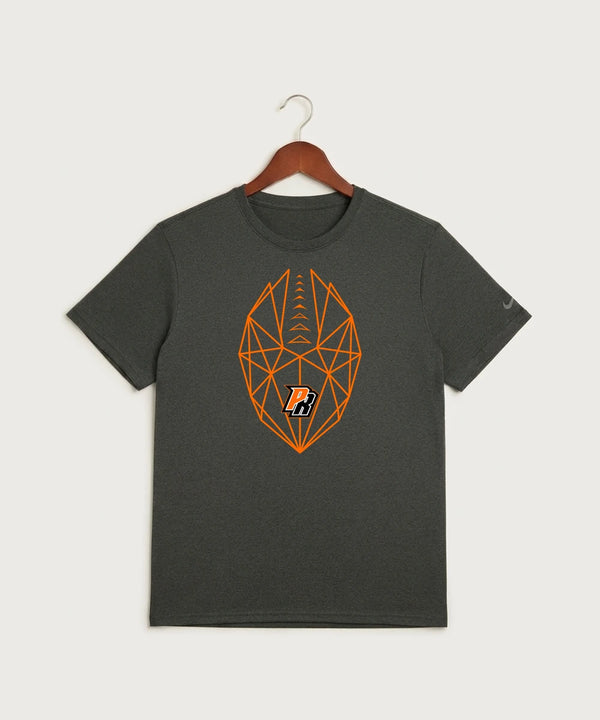 Park Rapids Area High School Football (Boys) - Dark Smoke Heather Nike Swoosh Sleeve rLegend Tee NKDX8730