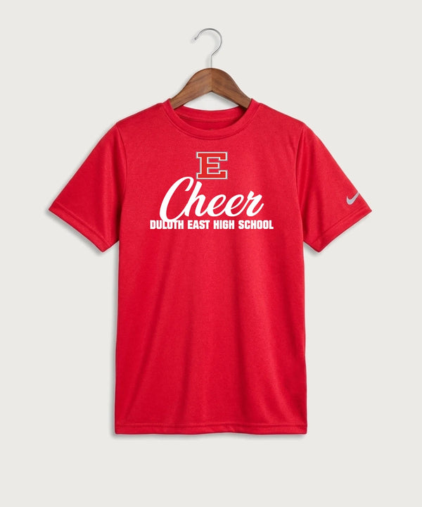Duluth East High School Cheer (Coed) - University Red Nike Youth Swoosh Sleeve rLegend Tee NKDX8787