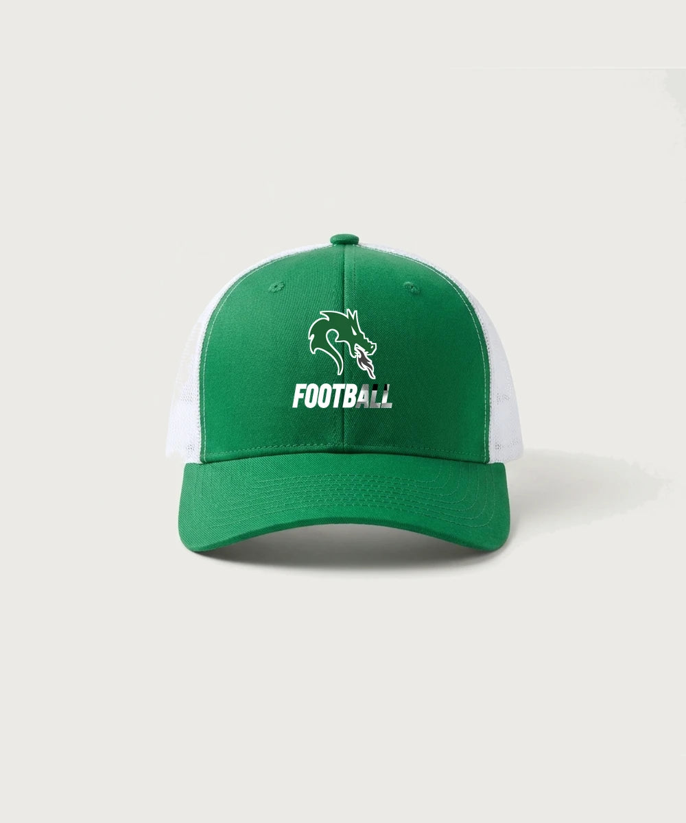 Pine City High School Football (Boys) - True Kelly Green/ White Sport-Tek Club Trucker Cap STC46