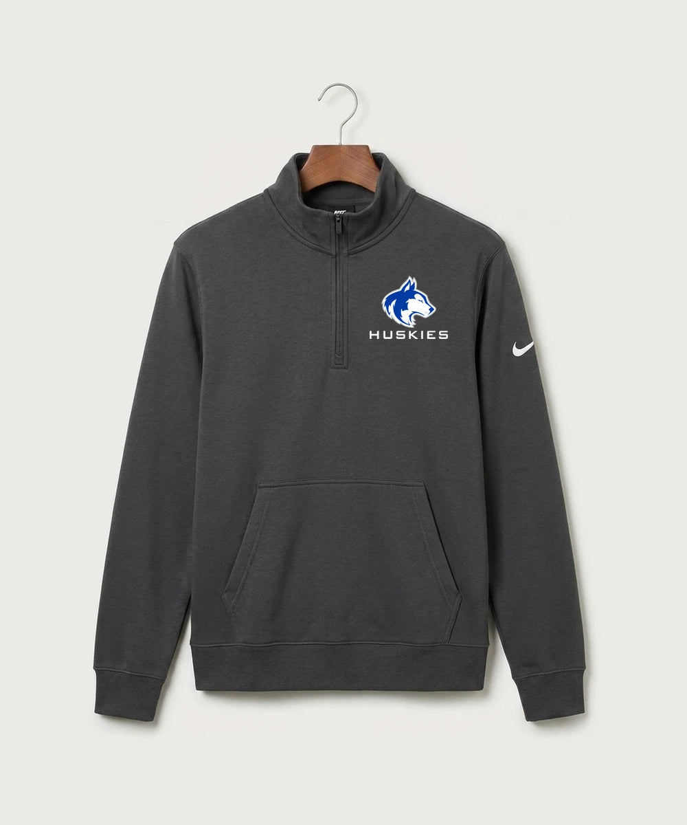 Owatonna High School Volleyball (Girls) - Anthracite Nike Club Fleece Sleeve Swoosh 1/2-Zip NKDX6718