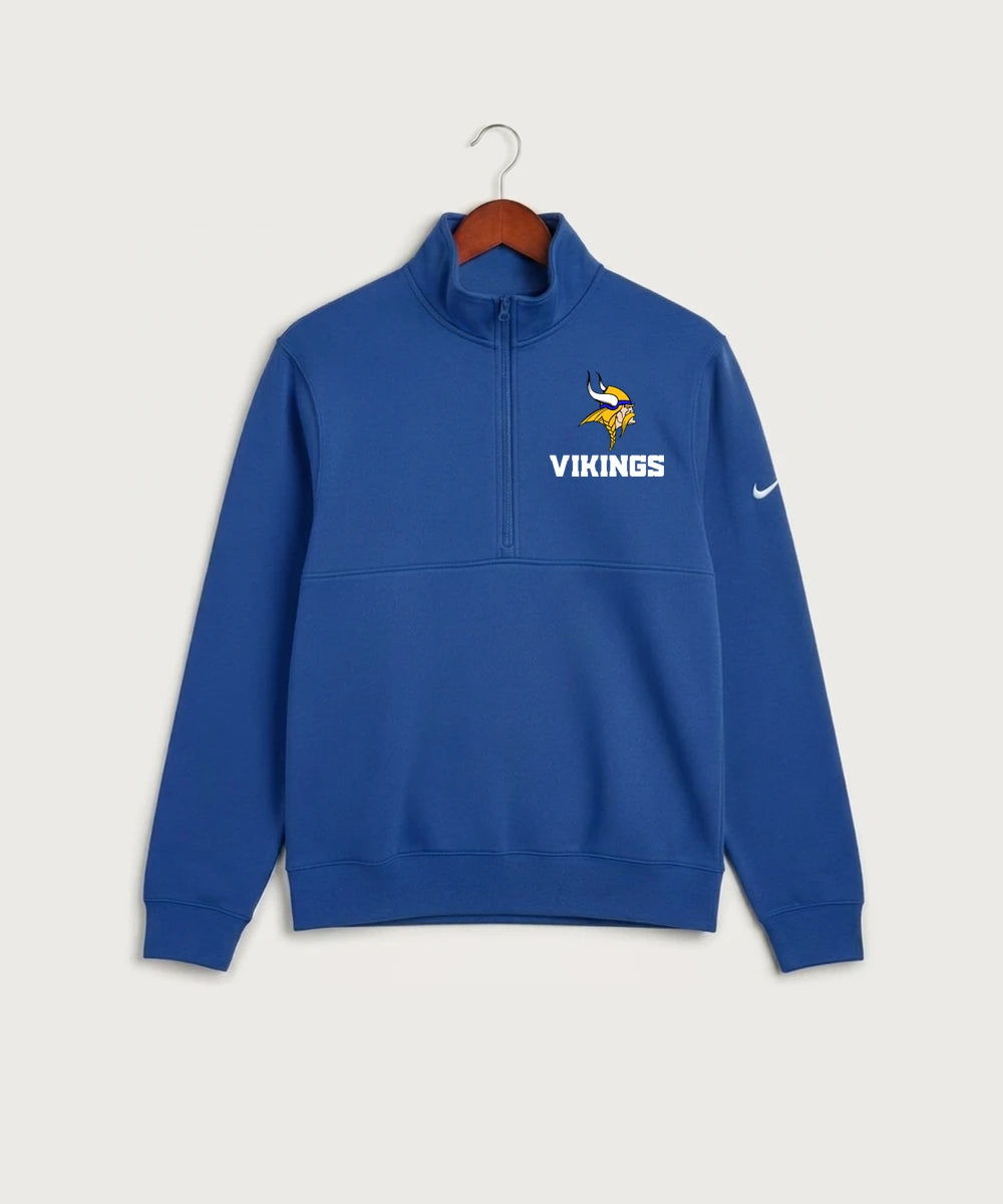 Hayfield High School Volleyball (Girls) - Game Royal Nike Club Fleece Sleeve Swoosh 1/2-Zip NKDX6718
