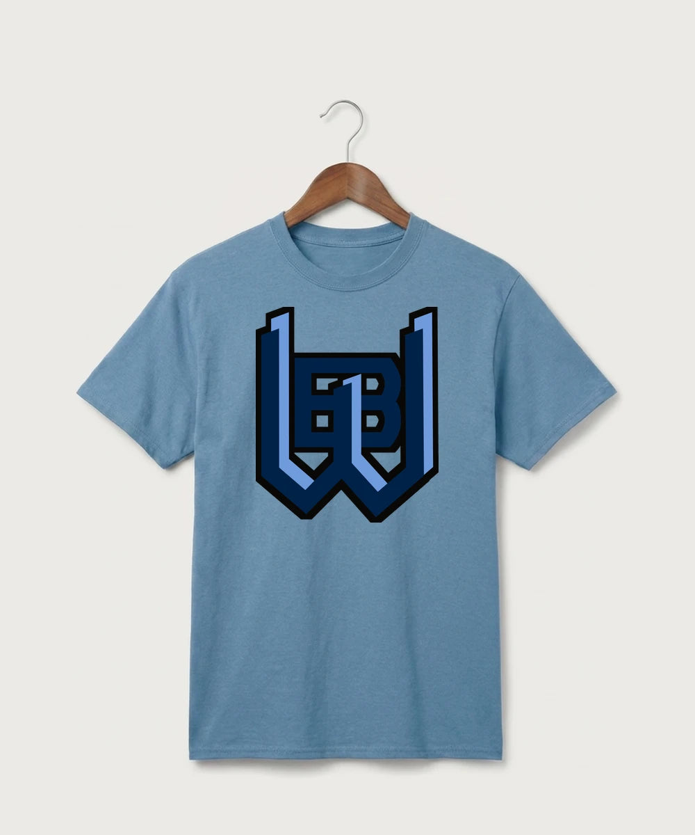 West Bend West High School Football - Tundra Blue Port & Co Core Cotton Tee. PC54