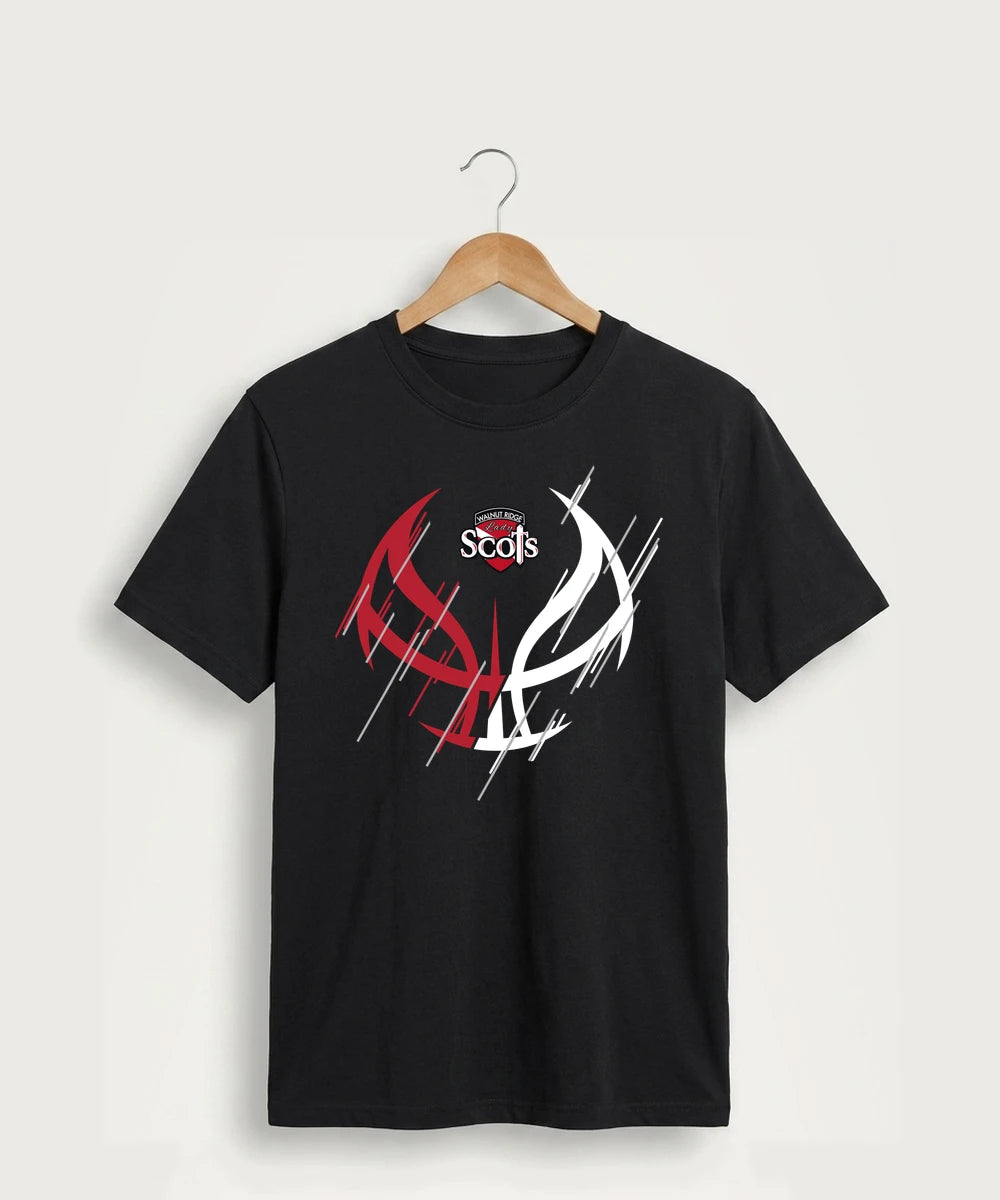 Walnut Ridge High School Basketball Team Store - Jet Black Port & Co Core Cotton Tee. PC54