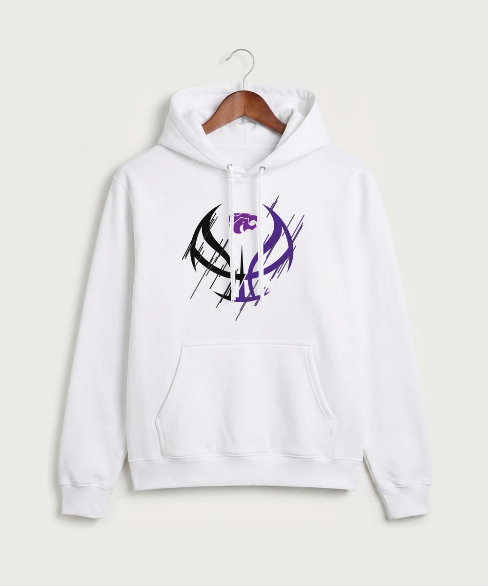 Axtell High School Basketball (Girls) Team Store - White Port & Co Core Fleece Pullover Hooded Sweatshirt. PC78H