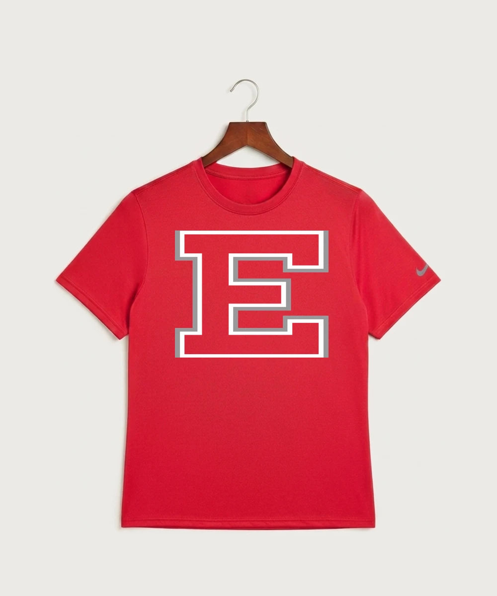 Duluth East High School Football (Boys) - University Red Nike Swoosh Sleeve rLegend Tee NKDX8730